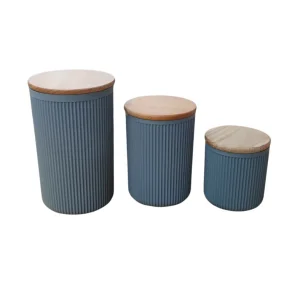 Contenedores tapa madera x3 – Vocé Home & Ideas