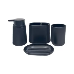 Accesorios baño set x4 negro – Suka