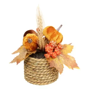 Composición Navidad Floral Calabaza 17cm