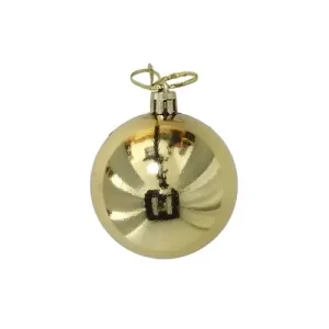 Bolas Navidad Oro Brillo 6cm 12pcs