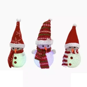 Muñeco De Nieve Vinilo 1 Led 6x15cm Surtidos