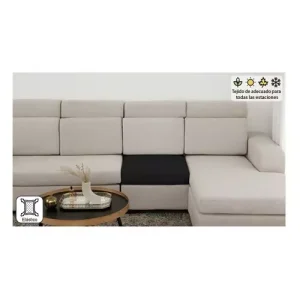 Funda para Sofá de Cojín 1 Plaza Negro