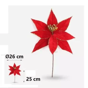 Flor De Navidad Rojo 26x25cm