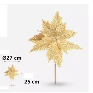 Flor De Navidad Oro 27x25cm