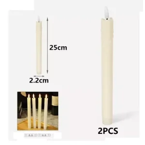 Vela De Cera Eléctrica 2pcs 2.2x19cm