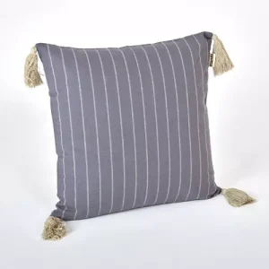 Funda de Cojín Borla Raya Índigo 40x40cm