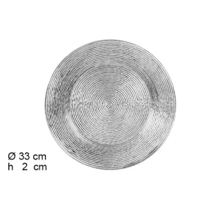 Bajo Plato Griego Plata Brillo 33cm