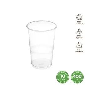 Vaso Reutilizable Transparente 400cc