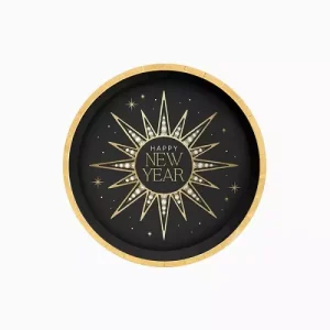 Platos Cartón Happy New Year 17cm 6uds