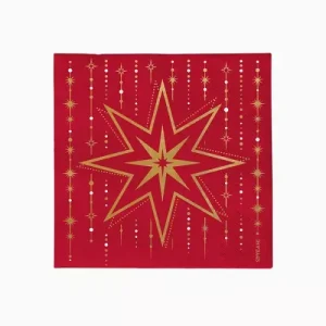 Servilletas 2 Capas Rojo Feliz Navidad 33x33cm 30uds