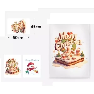 Pegatina Estática Navidad Casa 45x60cm