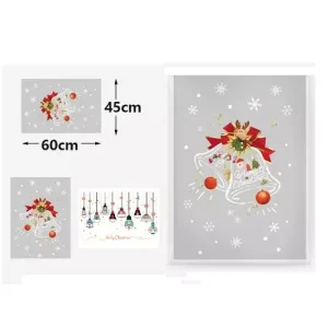 Pegatina Estática Navidad Campana 45x60cm