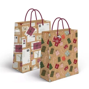 Bolsa Papel Craft Navidad M 2M