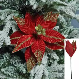 Flor Navidad Rojo 29cm