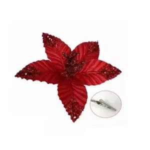 Flor Navidad Rojo 19cm