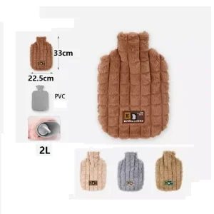 Bolsa De Agua Caliente Con Funda de Felpa – Cuadros