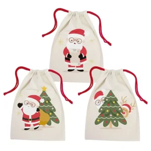Bolsa Algodón Papa Noel M 3M
