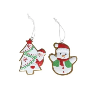 Colgante Santa/Muñeco Nieve 6,5x1x7,5cm Surt