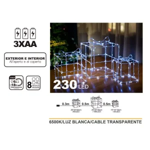 Luces Caja de Regalo 230L Blanca