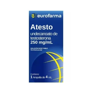 Atesto Enantato De Testosterona Ampolla 250Mg/4Ml I.M Eurofarma