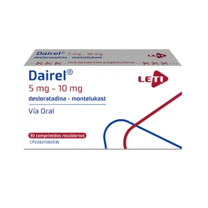 Dairel Desloratadina + Montelukast 5Mg/10Mg X 30 Tabletas Leti