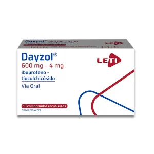 Dayzol Ibuprofeno+Tiocolchicósido 600Mg/4Mg X 10 Comprimidos Leti