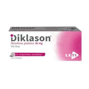 Diklason Diclofenac Potásico 50Mg X 10 Comprimidos Leti