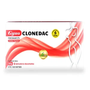 Gyno Clonedac Clotrimazol 1% Crema Vaginal 6 Aplicadores X 50Gr. Dac55