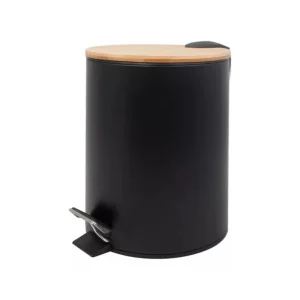 Cesto con pedal y tapa de bamboo 12Lt – Suka