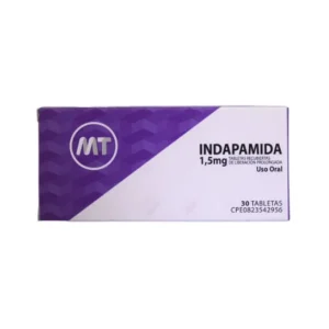Indapamida 1.5Mg X 30 Tabletas Mt Global