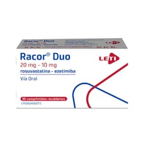 Racor-Duo Ezetimiba + Rosuvastatina 20Mg/10Mg X 30 Comprimidos Leti