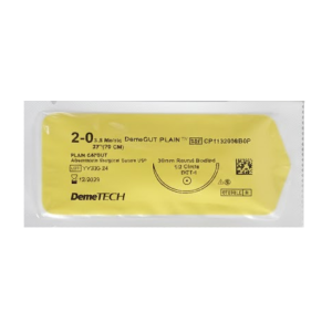 Sutura Simple 2-0 Aguja Curva No Cortante/Absorbible 36Mm/70Cm Demetech