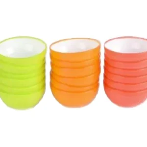 Bowl Plástico Reforzado Bicolor Set x6