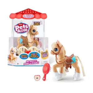 Muñeco Pony Y Establo Pets Alive Mascota Interactiva